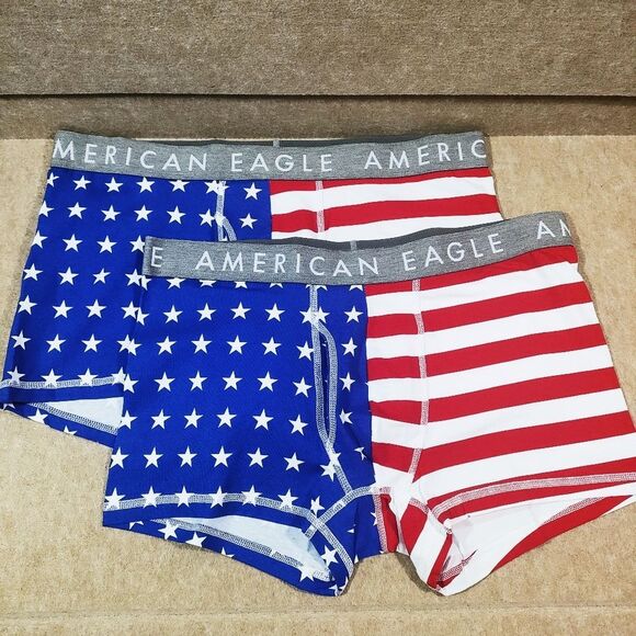 American Eagle Outfitters American Flag Print Boxer Briefs -J - Picture 1 of 3